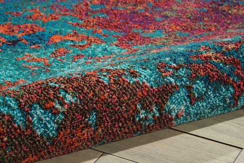2' X 4' Atlantic Abstract Power Loom Non Skid Area Rug
